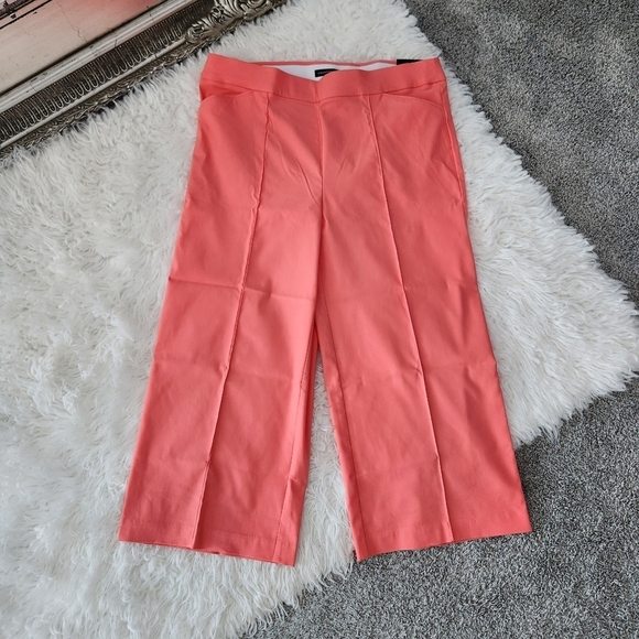 Counterparts Luxe Stretch Crop Mid Rise Pants. Coral Ice. Size Large. - Picture 2 of 10